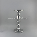 Glass Candle Holder With Plating Silver